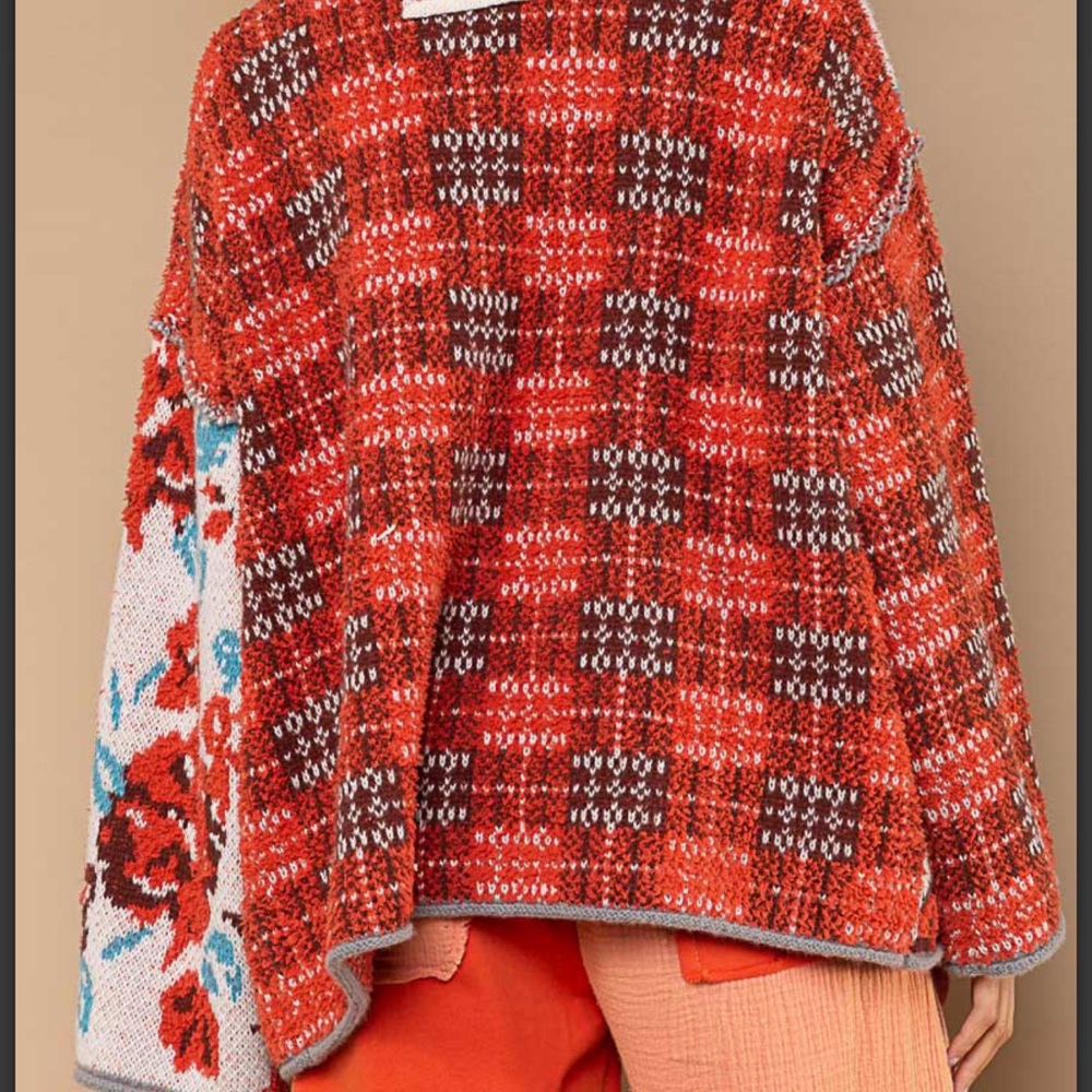 BP20❤️🧡Re-ordered! POL powerful cinnamon+cream floral cardi perfect4 day2date! - Picture 10 of 13